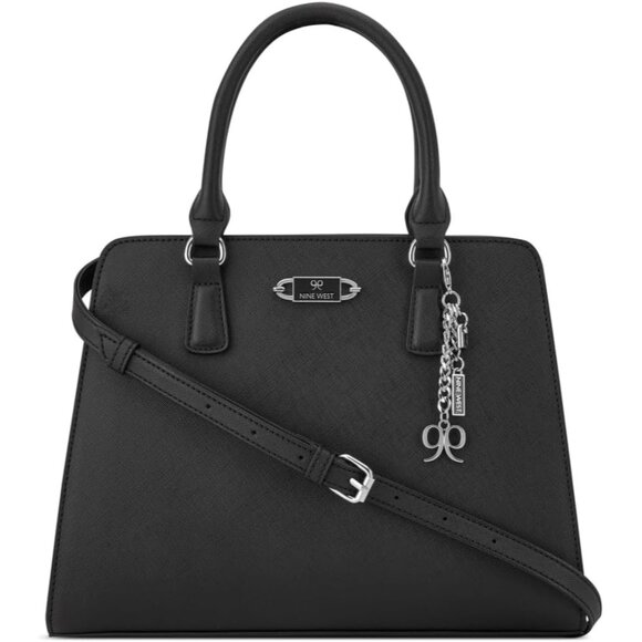 Stylish Cally Satchel - Black Handbag with Roomy Interior & Magnetic Fastening - Picture 2 of 5